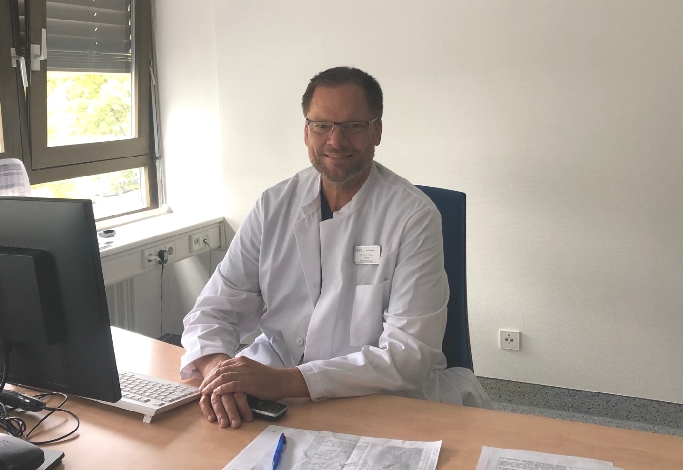 Dr. Erik-Sebastian Fuchs ist der neue Chefarzt der Gastroenterologie und Diabetologie. Foto: GRN