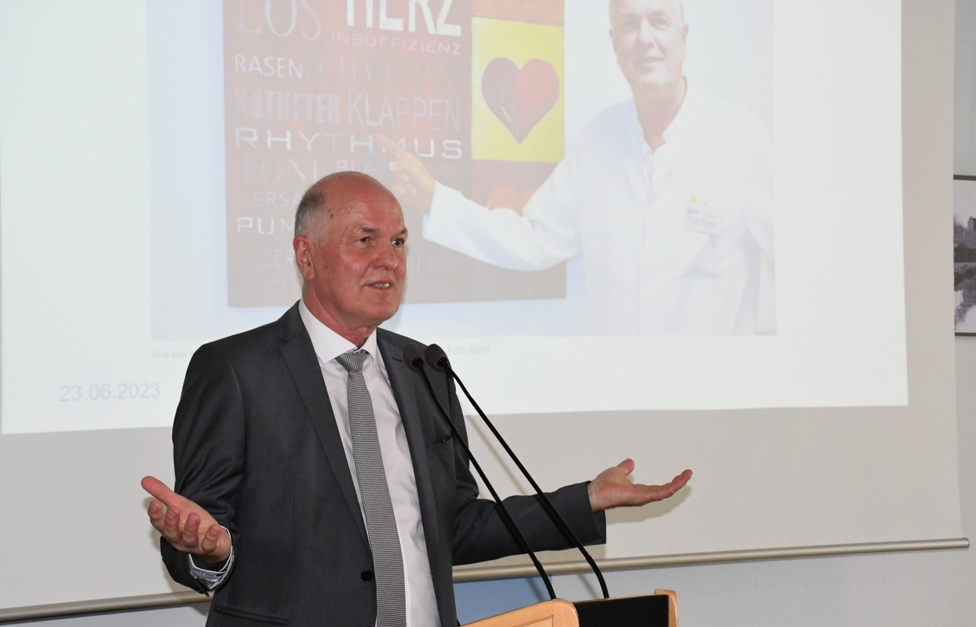 Verabschiedung von Dr. Johannes Berentelg, Chefarzt Innere Medizin, in der GRN-Klinik Sinsheim